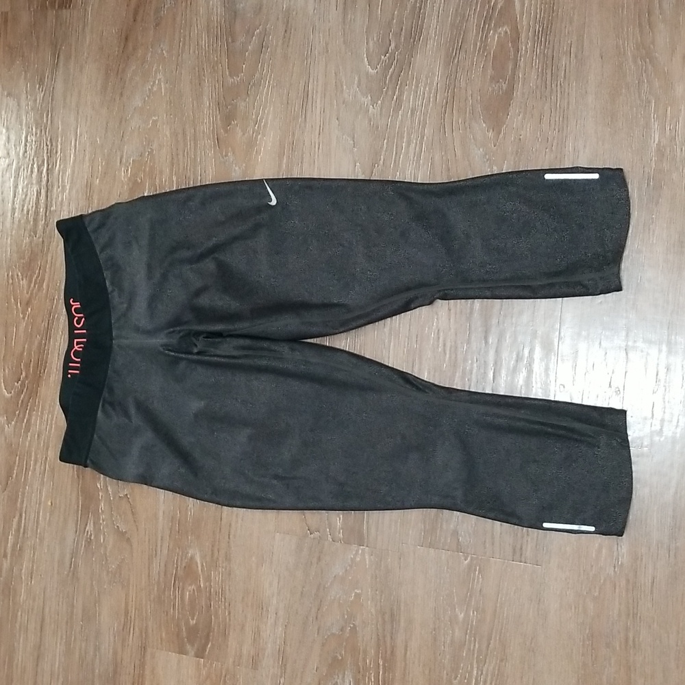 (L) Nike Just Do It Capri Leggings Stretch Activewear Running Gym Workout